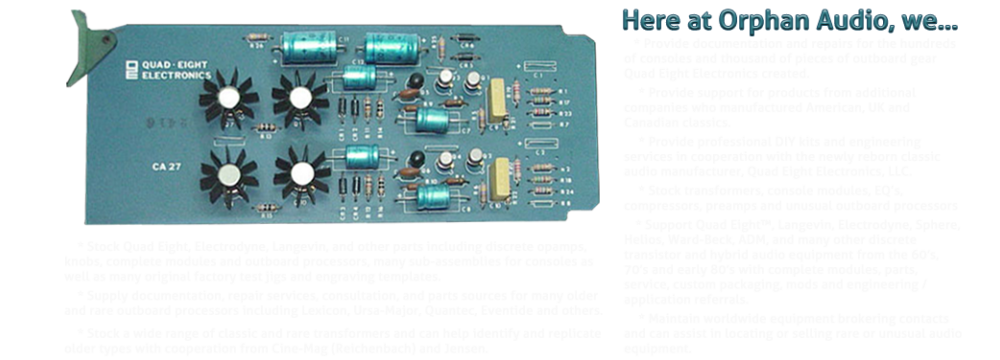 Quad Eight | CA27 Dual Op Amp - homepage intro